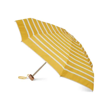 Mini parapluie - micro & solide - Gabin - Rayures blanches et jaunes 