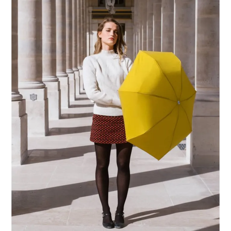 Mini parapluie - micro & solide - Martin - Jaune moutarde 