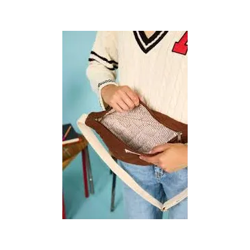 Sac banane - Olivia matelassée - Chocolat