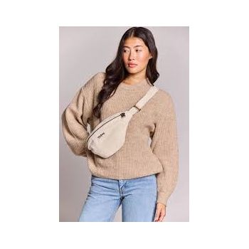 Sac banane Hindbag - Olivia - Velours blanc
