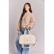 Sac bowling Hindbag - Charlie - Velours blanc