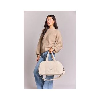 Sac bowling Hindbag - Charlie - Velours blanc