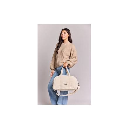 Sac bowling Hindbag - Charlie - Velours blanc