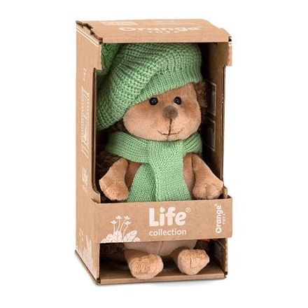 Peluche - Hérisson avec son béret vert