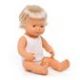 Poupée Miniland - Fille européenne avec aide auditive - 38 cm