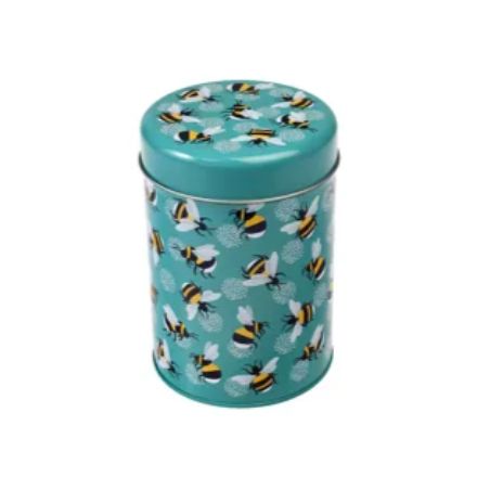 Boîte ronde métal abeilles