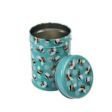 Boîte ronde métal abeilles