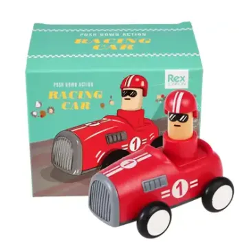 Voiture de course - Poussoir - Rouge 