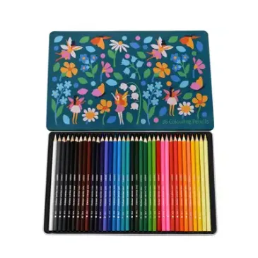 Boîte de 36 crayons de coloriage - Fées dans le jardin 