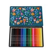 Boîte de 36 crayons de coloriage - Fées dans le jardin 