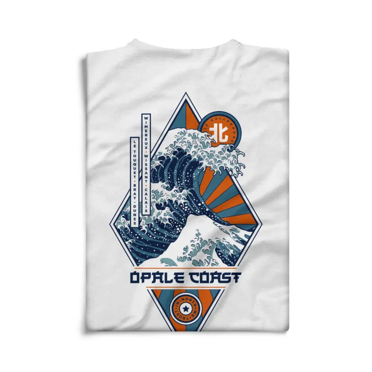 T-shirt - Côte d'Opale - Blanc - Taille S