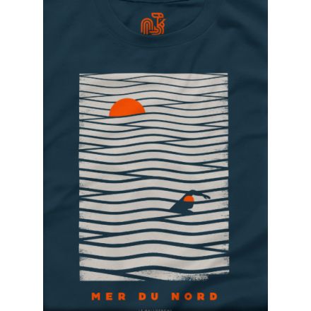 T-shirt - Gallodrome - MER DU NORD - Bleu marine - TailleL
