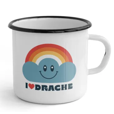 Tasse émaillée Gallodrome - I love drache
