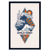 Affiche Gallodrome - Opale Coast - Typo plage - 40x60