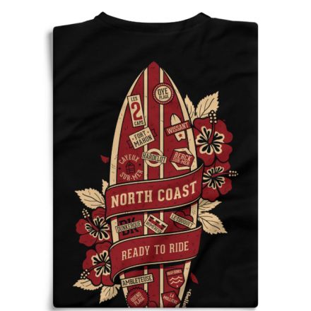 T-shirt - North coast - Planche surf - Taille L