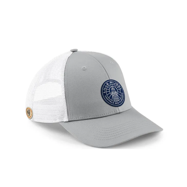 Casquette Gallodrome - Lille Rijsel - Gris clair + Blanc 