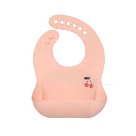 Bavoir en silicone - Happy Fruits - Cerise