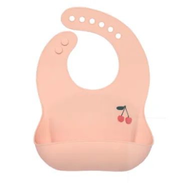 Bavoir en silicone - Happy Fruits - Cerise