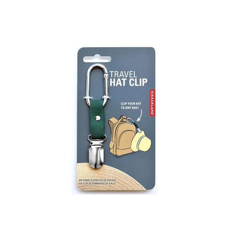 Pince à chapeau de voyage - bretelle et mousqueton