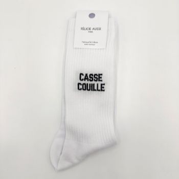 Paire de chaussettes - Casse couille - 40-45 - Blanc