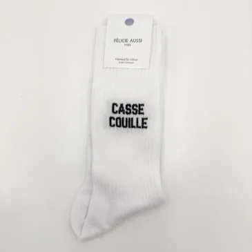 Paire de chaussettes - Casse couille - 40-45 - Blanc