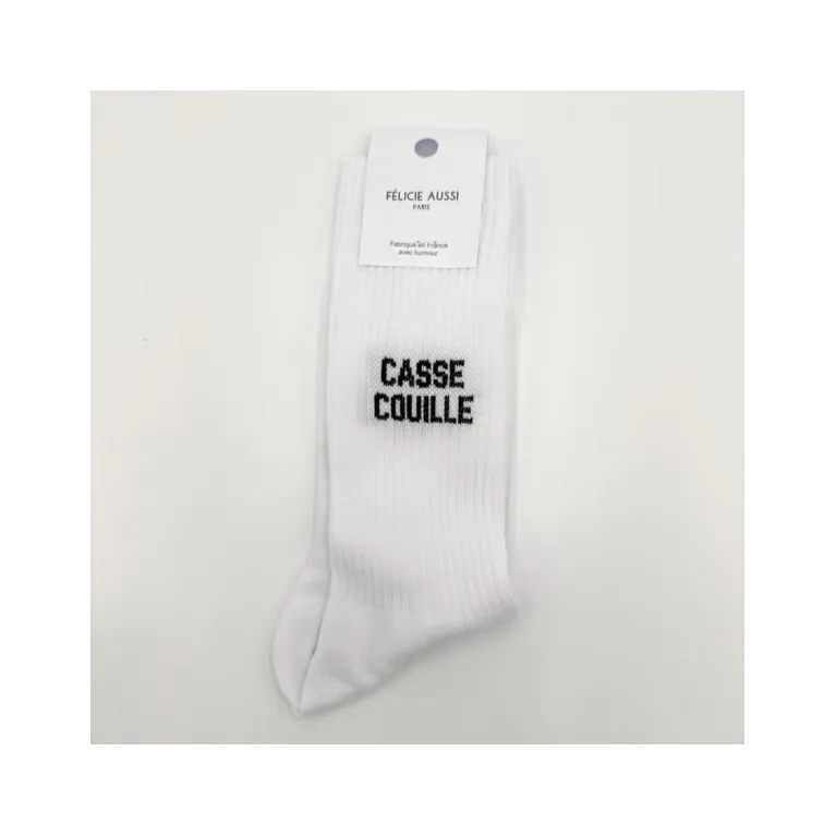 Paire de chaussettes - Casse couille - 40-45 - Blanc