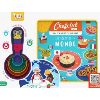 Coffret - Les recettes du monde avec les Tasses Chefclub - Bleu ciel