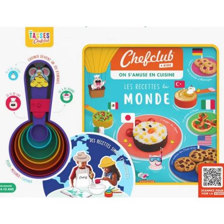 Coffret - Les recettes du monde avec les Tasses Chefclub - Bleu ciel