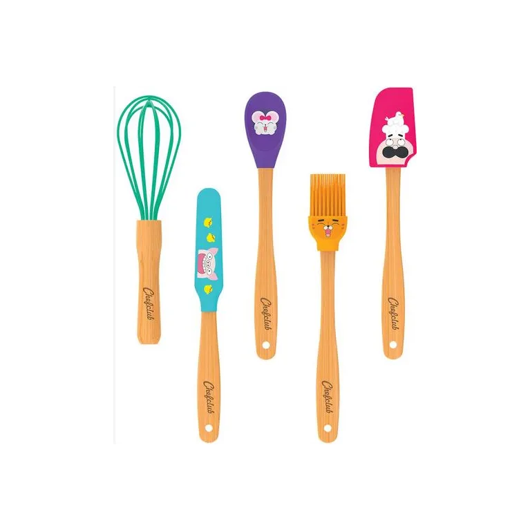 Kit de mini-ustensiles de cuisine - Bambou 