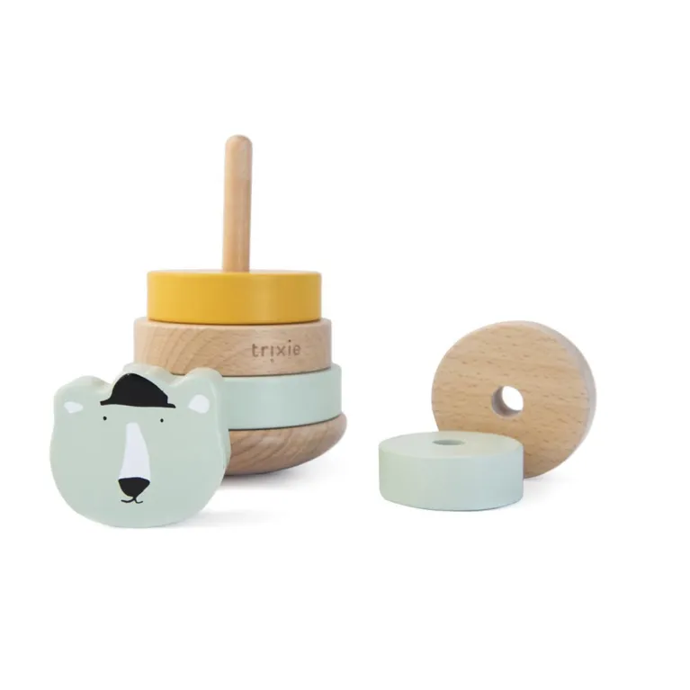 Tour à empiler en bois - Ours polaire 