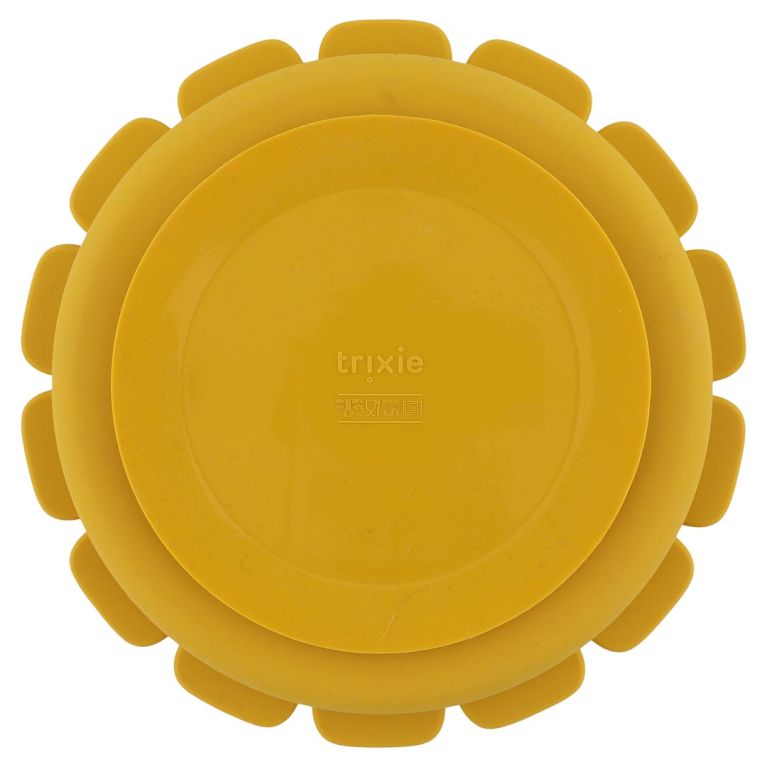 Assiette avec ventouse en silicone - Avec compartiments - Lion