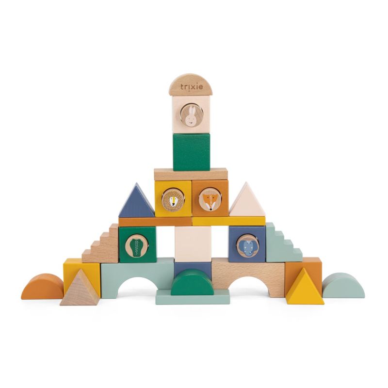 Blocs de construction de ville en bois - 31 pièces - Trixie
