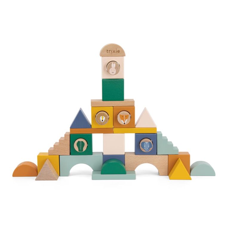 Blocs de construction de ville en bois - 31 pièces - Trixie