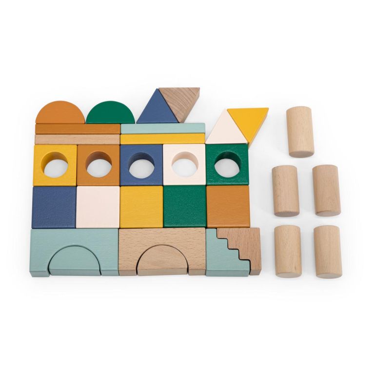 Blocs de construction de ville en bois - 31 pièces - Trixie