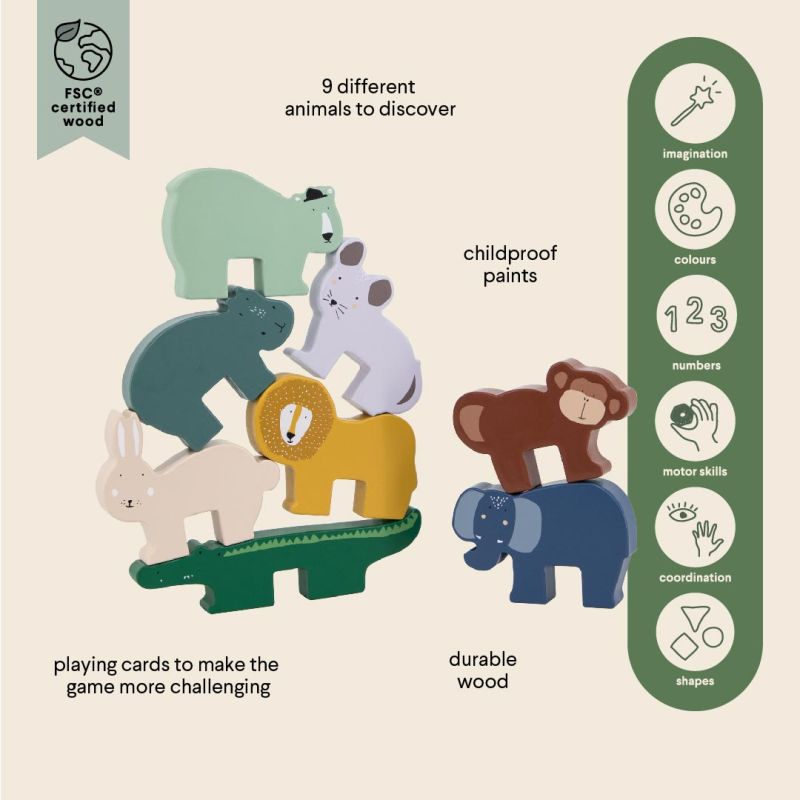 Jeu d'empliage d'animaux - Trixie - 18 mois