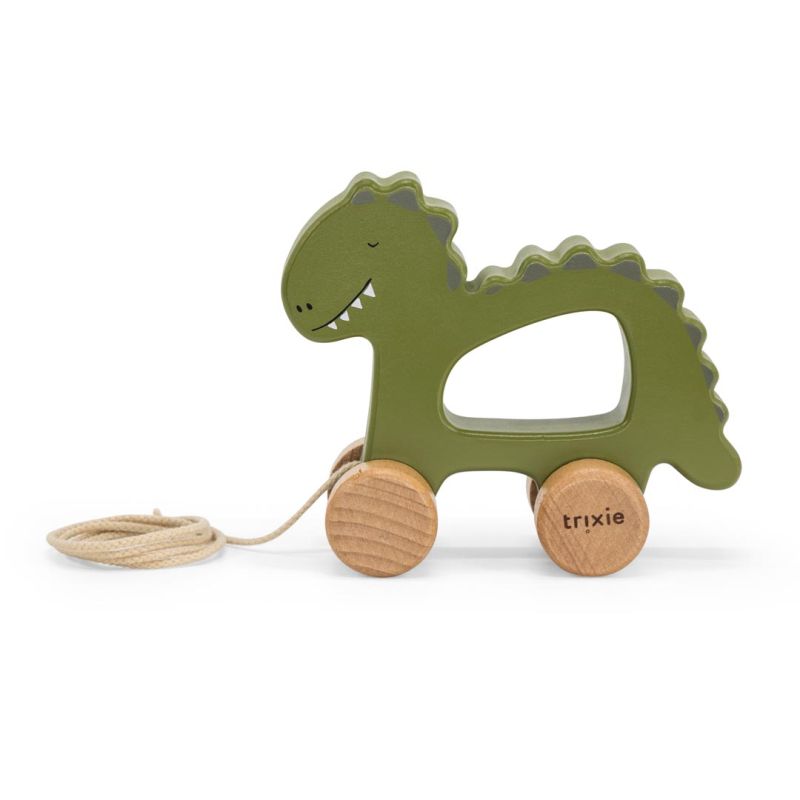 Jouet à tirer en bois - dino
