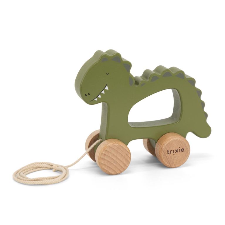 Jouet à tirer en bois - dino