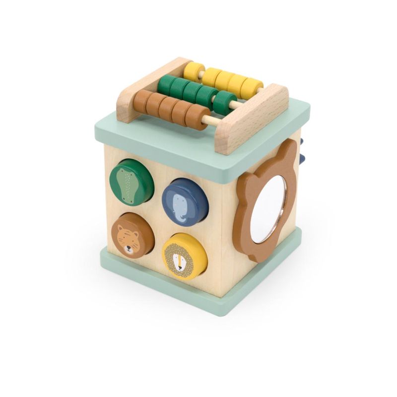 Petit cube d'activités en bois 