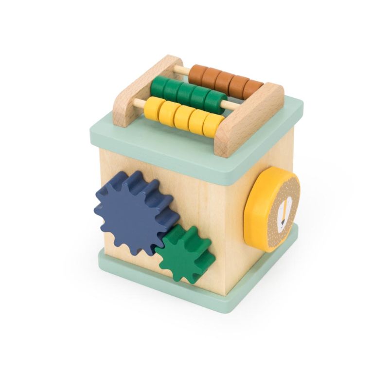 Petit cube d'activités en bois 