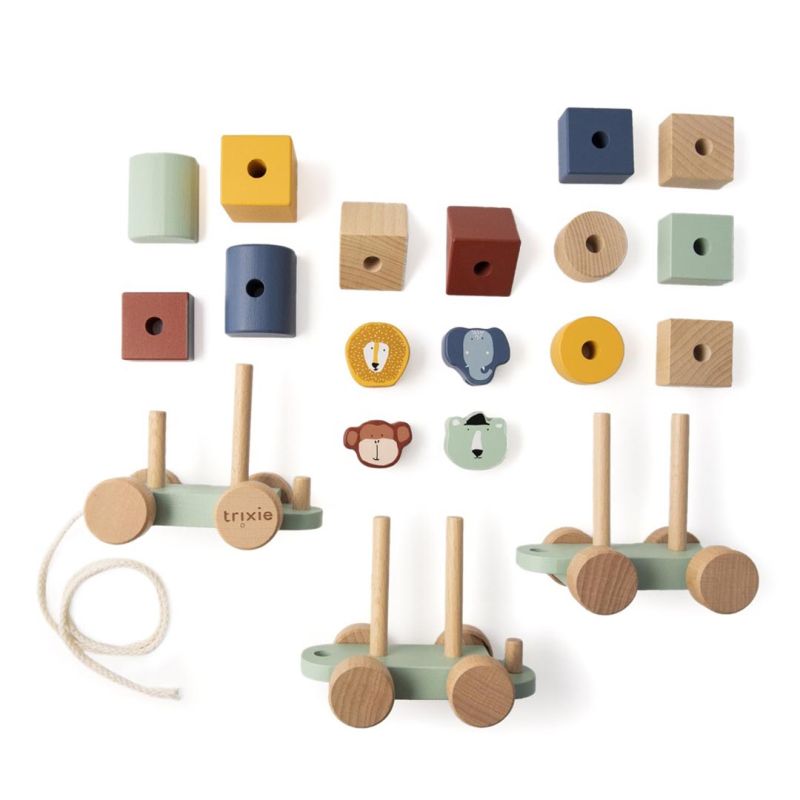 Train en bois - Animaux - Trixie 