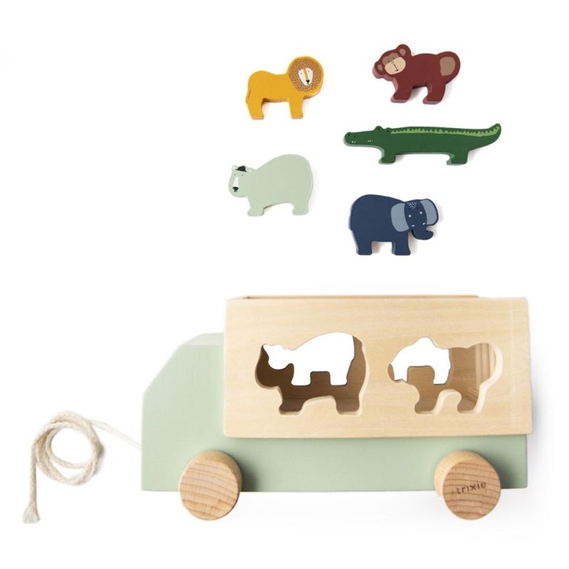 Camion en bois - Animaux