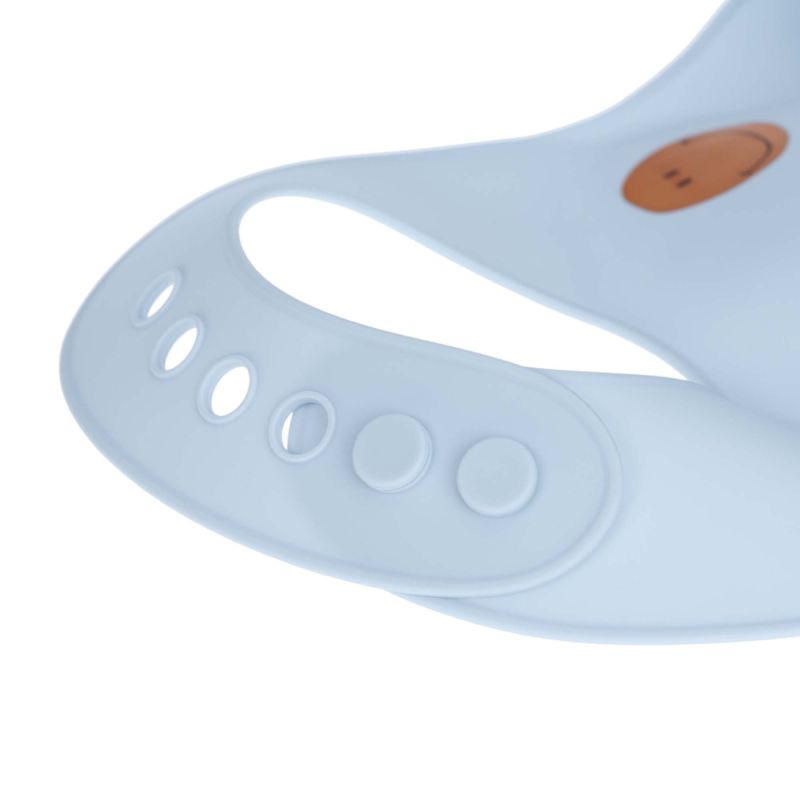 Bavoir en silicone - Bleu Smile 