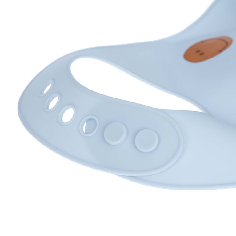 Bavoir en silicone - Bleu Smile 