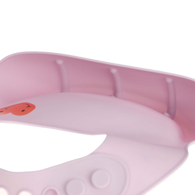 Bavoir en silicone - Rose coeur 