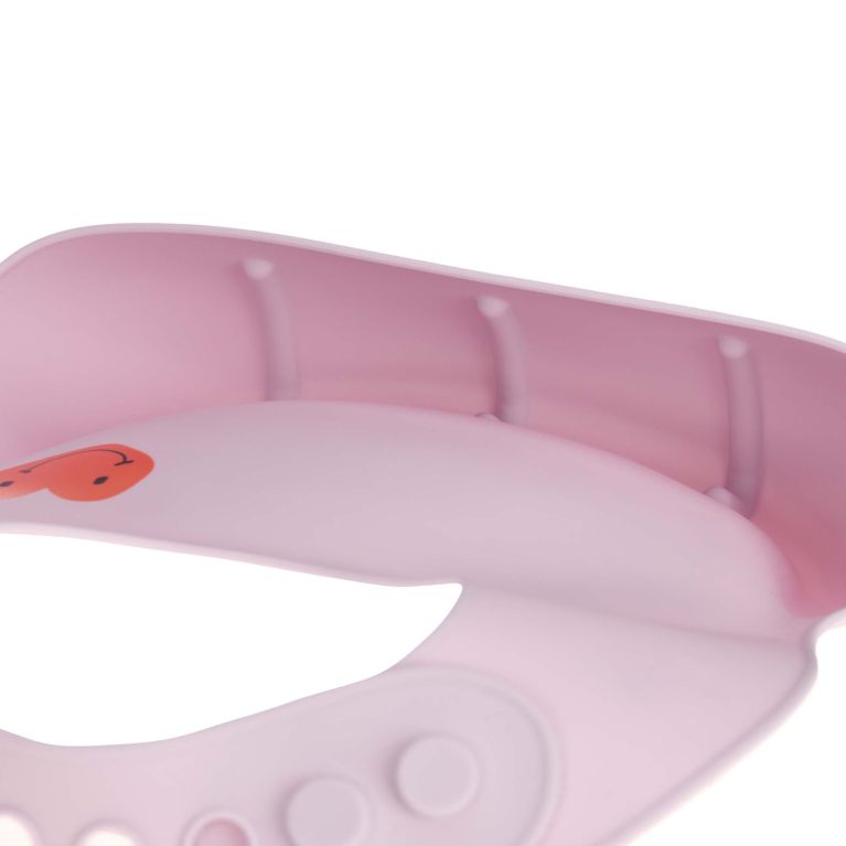 Bavoir en silicone - Rose coeur 