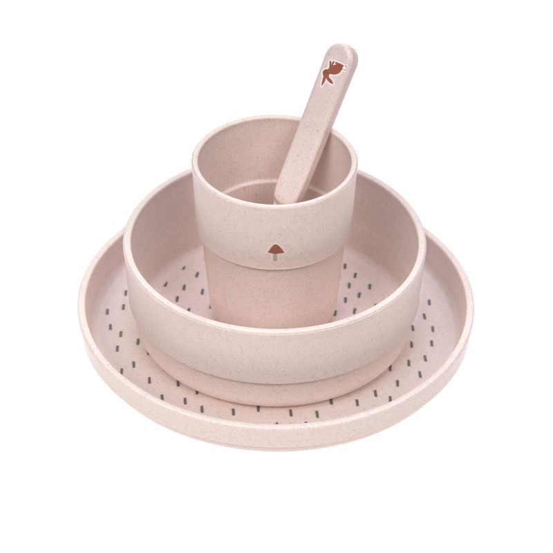 Coffret repas - Little forest lapin - Rose poudre 