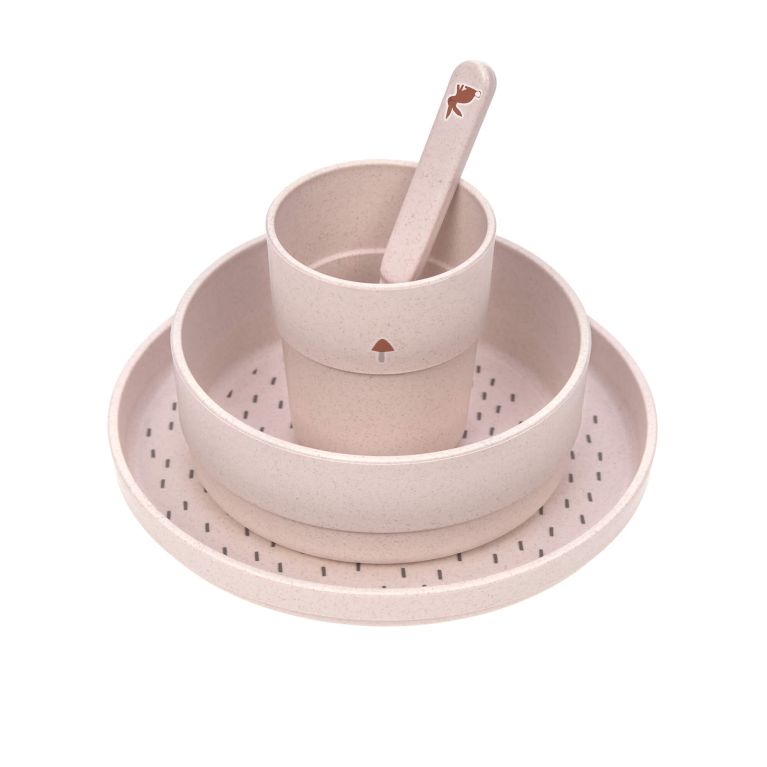 Coffret repas - Little forest lapin - Rose poudre 