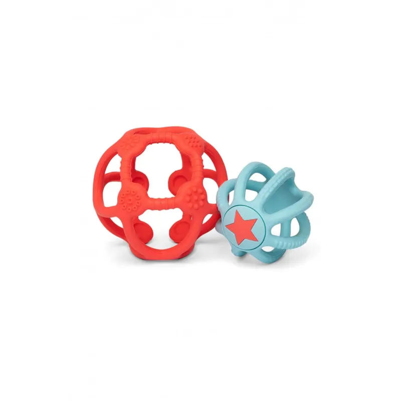 Set de deux balles sensorielles orange et bleu