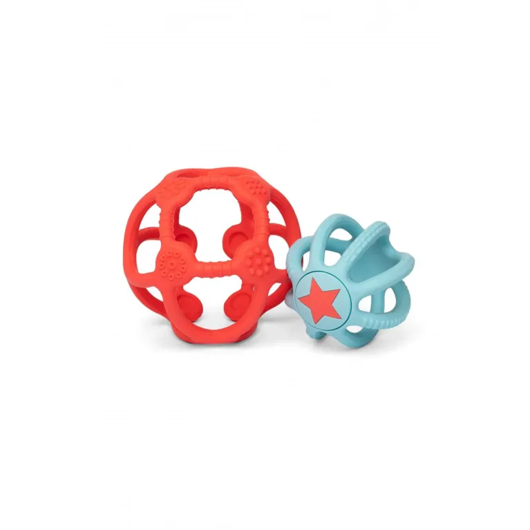 Set de deux balles sensorielles orange et bleu