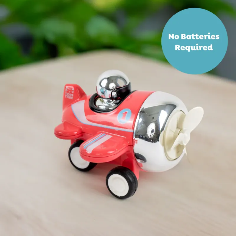 Avion roulant mécanique rouge